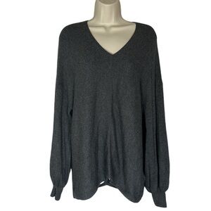 1. State gray ribbed sweater size L